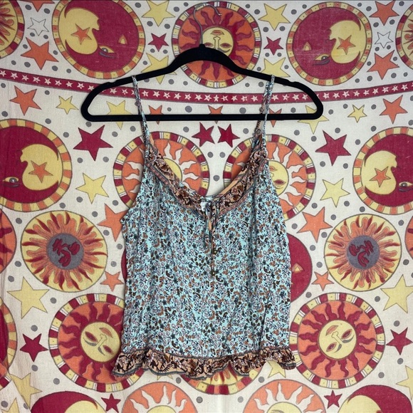 Aqua Ruffle Tank Top - Picture 5 of 8